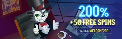 Deposit bonus with cool cat Casino and 50 free spins