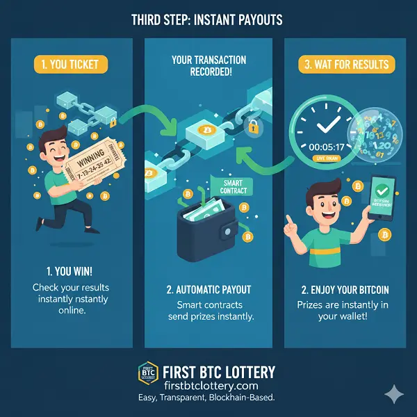 First BTC Lottery Steps